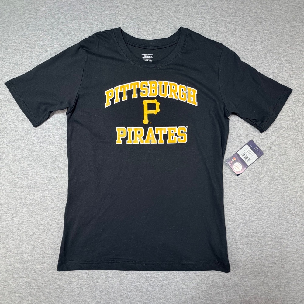 MLB Pittsburgh Pirates Kids XL 18/20 Black Heart and Soul Cotton Graphic T-Shirt